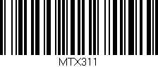 Código de barras (EAN, GTIN, SKU, ISBN): 'MTX311'
