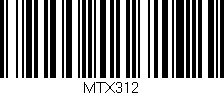 Código de barras (EAN, GTIN, SKU, ISBN): 'MTX312'