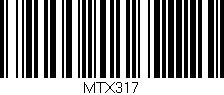 Código de barras (EAN, GTIN, SKU, ISBN): 'MTX317'
