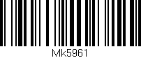 Código de barras (EAN, GTIN, SKU, ISBN): 'Mk5961'