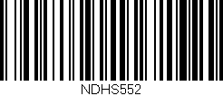 Código de barras (EAN, GTIN, SKU, ISBN): 'NDHS552'