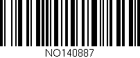 Código de barras (EAN, GTIN, SKU, ISBN): 'NO140887'