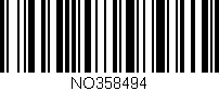 Código de barras (EAN, GTIN, SKU, ISBN): 'NO358494'