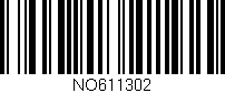 Código de barras (EAN, GTIN, SKU, ISBN): 'NO611302'