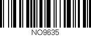 Código de barras (EAN, GTIN, SKU, ISBN): 'NO9635'