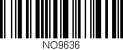 Código de barras (EAN, GTIN, SKU, ISBN): 'NO9636'