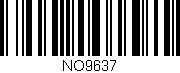 Código de barras (EAN, GTIN, SKU, ISBN): 'NO9637'