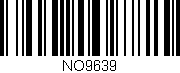 Código de barras (EAN, GTIN, SKU, ISBN): 'NO9639'