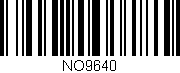 Código de barras (EAN, GTIN, SKU, ISBN): 'NO9640'