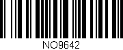 Código de barras (EAN, GTIN, SKU, ISBN): 'NO9642'