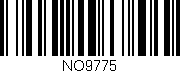 Código de barras (EAN, GTIN, SKU, ISBN): 'NO9775'