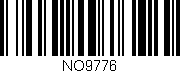 Código de barras (EAN, GTIN, SKU, ISBN): 'NO9776'