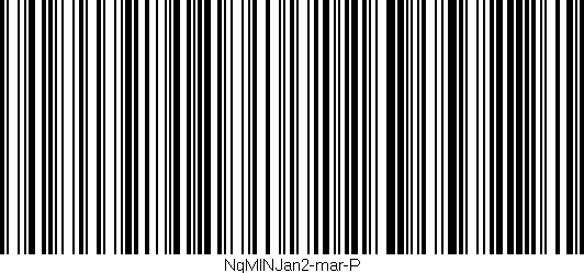 Código de barras (EAN, GTIN, SKU, ISBN): 'NgMINJan2-mar-P'