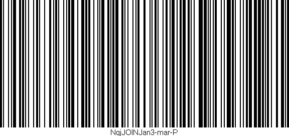 Código de barras (EAN, GTIN, SKU, ISBN): 'NgjJOINJan3-mar-P'