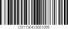 Código de barras (EAN, GTIN, SKU, ISBN): 'O31130423001005'