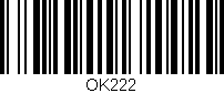 Código de barras (EAN, GTIN, SKU, ISBN): 'OK222'