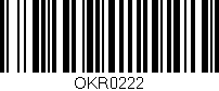 Código de barras (EAN, GTIN, SKU, ISBN): 'OKR0222'