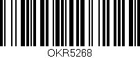 Código de barras (EAN, GTIN, SKU, ISBN): 'OKR5268'