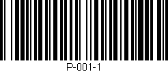Código de barras (EAN, GTIN, SKU, ISBN): 'P-001-1'