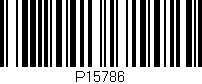 Código de barras (EAN, GTIN, SKU, ISBN): 'P15786'