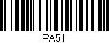 Código de barras (EAN, GTIN, SKU, ISBN): 'PA51'