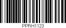 Código de barras (EAN, GTIN, SKU, ISBN): 'PPRH1123'