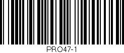 Código de barras (EAN, GTIN, SKU, ISBN): 'PRO47-1'