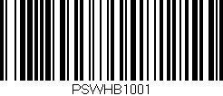 Código de barras (EAN, GTIN, SKU, ISBN): 'PSWHB1001'