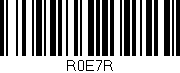 Código de barras (EAN, GTIN, SKU, ISBN): 'R0E7R'