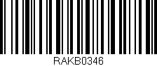 Código de barras (EAN, GTIN, SKU, ISBN): 'RAKB0346'