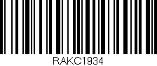 Código de barras (EAN, GTIN, SKU, ISBN): 'RAKC1934'