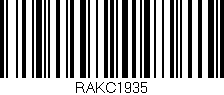 Código de barras (EAN, GTIN, SKU, ISBN): 'RAKC1935'