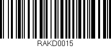 Código de barras (EAN, GTIN, SKU, ISBN): 'RAKD0015'