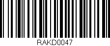 Código de barras (EAN, GTIN, SKU, ISBN): 'RAKD0047'