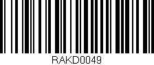 Código de barras (EAN, GTIN, SKU, ISBN): 'RAKD0049'