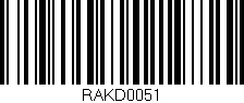Código de barras (EAN, GTIN, SKU, ISBN): 'RAKD0051'