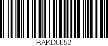 Código de barras (EAN, GTIN, SKU, ISBN): 'RAKD0052'