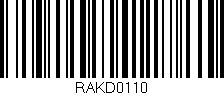 Código de barras (EAN, GTIN, SKU, ISBN): 'RAKD0110'