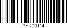 Código de barras (EAN, GTIN, SKU, ISBN): 'RAKD0114'