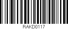 Código de barras (EAN, GTIN, SKU, ISBN): 'RAKD0117'