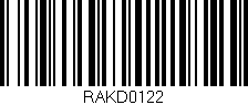 Código de barras (EAN, GTIN, SKU, ISBN): 'RAKD0122'