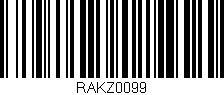 Código de barras (EAN, GTIN, SKU, ISBN): 'RAKZ0099'