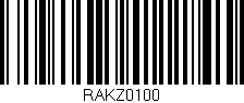 Código de barras (EAN, GTIN, SKU, ISBN): 'RAKZ0100'