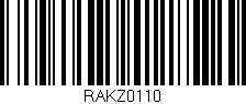 Código de barras (EAN, GTIN, SKU, ISBN): 'RAKZ0110'