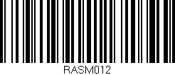Código de barras (EAN, GTIN, SKU, ISBN): 'RASM012'