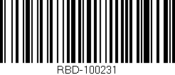 Código de barras (EAN, GTIN, SKU, ISBN): 'RBD-100231'