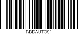 Código de barras (EAN, GTIN, SKU, ISBN): 'RBDAUTO91'