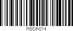 Código de barras (EAN, GTIN, SKU, ISBN): 'RBDR014'