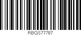 Código de barras (EAN, GTIN, SKU, ISBN): 'RBGS77787'