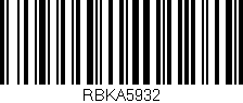 Código de barras (EAN, GTIN, SKU, ISBN): 'RBKA5932'